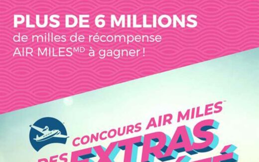 6 millions de milles de récompense AIR MILES