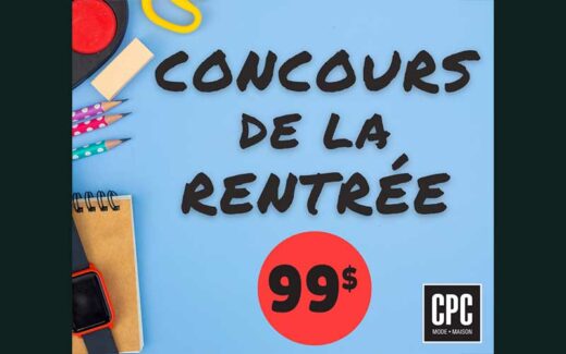 Un bon d'achat de 100$ chez Les Magasins CPC