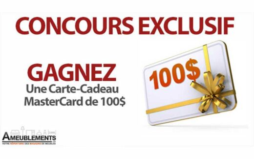 Une carte-cadeau MasterCard de 100$