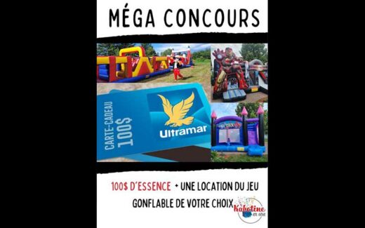 Une carte cadeau Ultramar de 100$ + une location du jeu gonflable