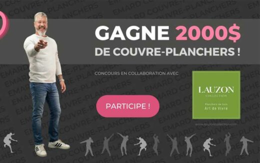 2000 $ en couvre-planchers LAUZON