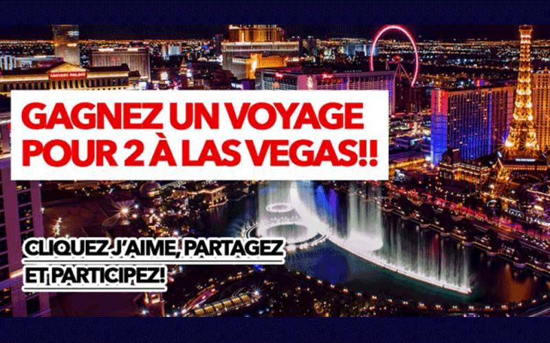 5 voyages pour 2 personnes à Las Vegas (7922 $ chacun)