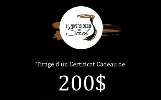 Un certificat cadeau de 200 $