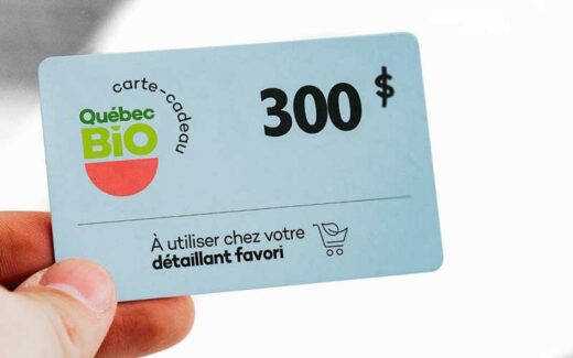 Une carte-cadeau QuébecBio de 300 $