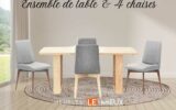 Un ensemble de table et 4 chaises