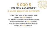 Gagnez 2 prix de 1500 $ chacun