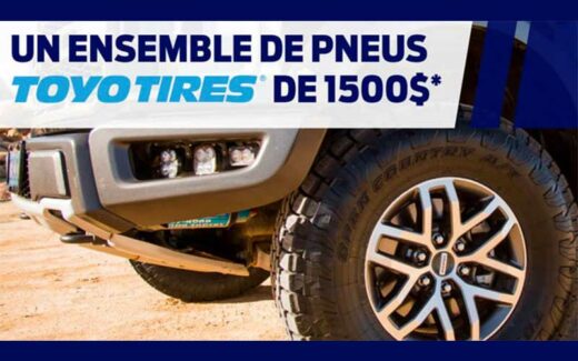 Un ensemble de pneus Toyo Tires de 1500 $