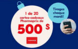 100 cartes-cadeaux Pharmaprix de 500 $ chacune