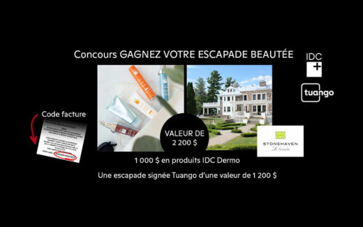 1000 $ en produits IDC Dermo + Une escapade de 1200 $