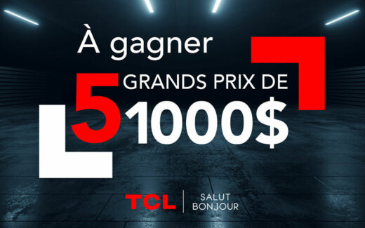 5 duos téléviseur / téléphone TCL de 1000 $ chacun