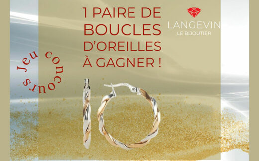 Une paire de boucles d’oreilles en OR 10K