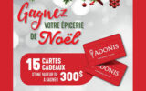 15 Cartes Cadeaux Adonis de 300 $