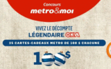 25 cartes cadeaux épicerie Metro de 100 $