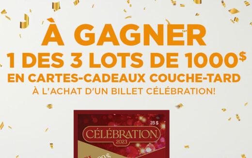 3 cartes-cadeaux Couche-Tard de 1000 $