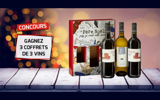 3 coffrets de 3 vins de Noël