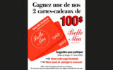 2 cartes-cadeaux Belle Mia de 100 $