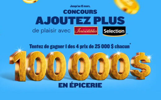 100 000 $ en épicerie gratuite