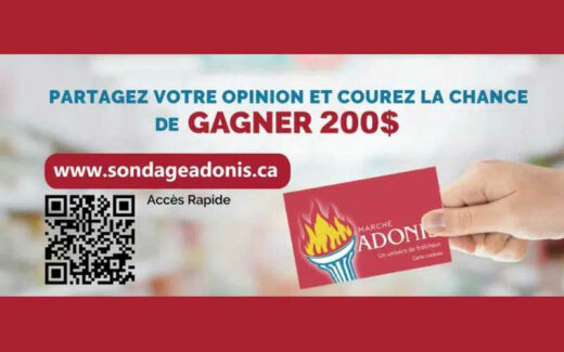 24 cartes cadeaux épicerie Marché Adonis de 200 $