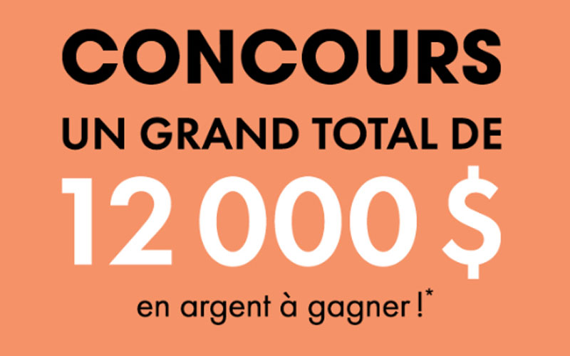 4 sommes en argent de 3000 $ chacune