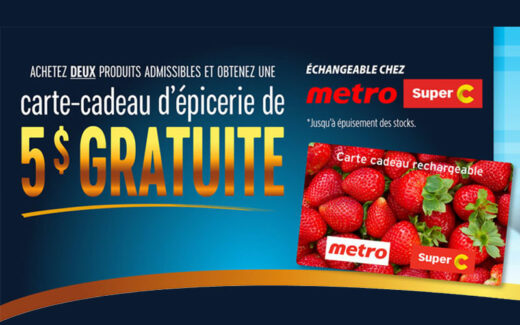 5000 cartes cadeaux épicerie Metro de 5$