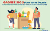 6 cartes cadeaux épicerie de 100$ ou 500$