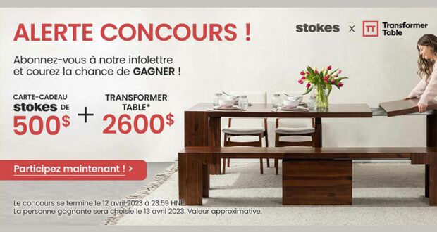 Une table de Transformer Table de 2600 $