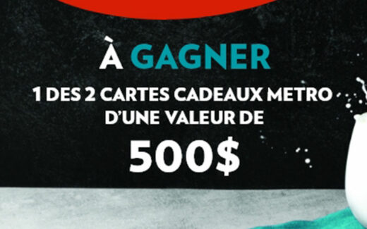 2 cartes-cadeaux Métro de 500 $