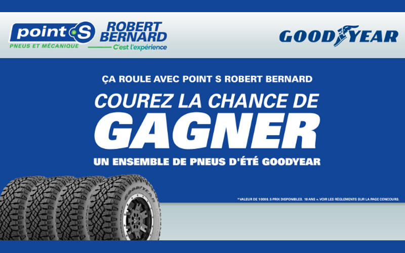 5 ensembles de pneus d’été Goodyear de 1000 $