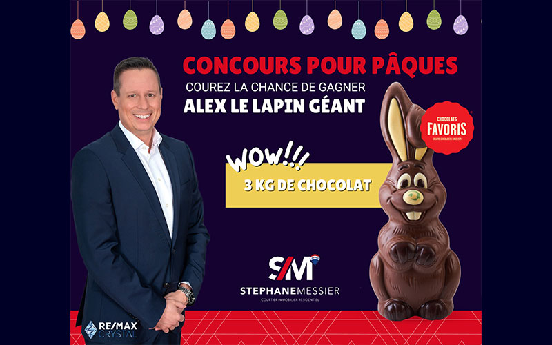 Un lapin de Pâques en chocolat géant de 3kg