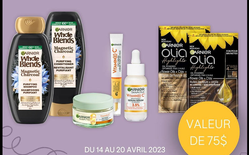 Un panier de soins Garnier