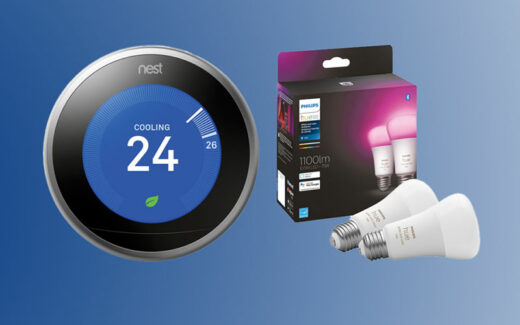 Un thermostat Nest Google et des ampoules Philips