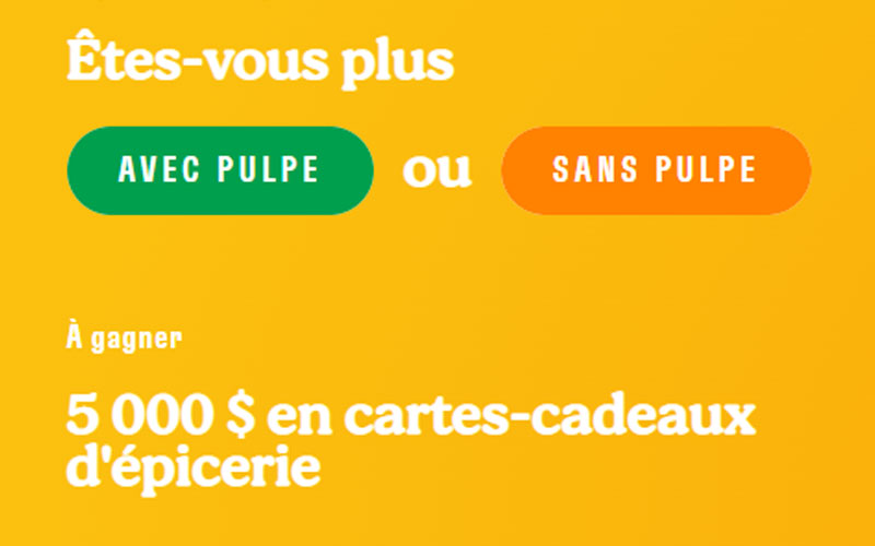 Une carte cadeau d'épicerie de 5000 $