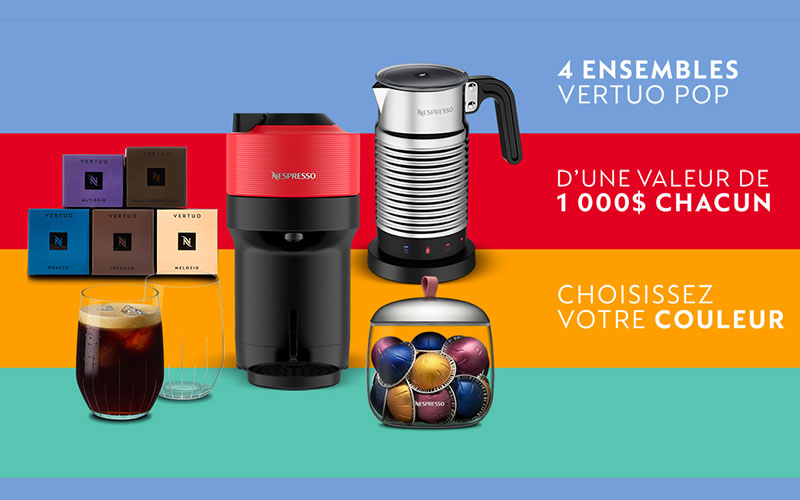 4 ensembles Nespresso POP de 1000 $ chacun