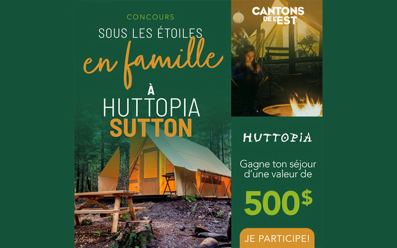 Un séjour de 2 nuitées chez Huttopia Sutton