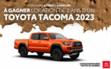 Un véhicule Toyota Tacoma 4x4 2023 (29 760 $)