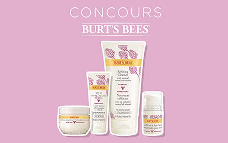 5 ensembles de 4 produits Renouveau de Burt’s Bees