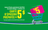 55 000 cartes prépayées épicerie de 5 $