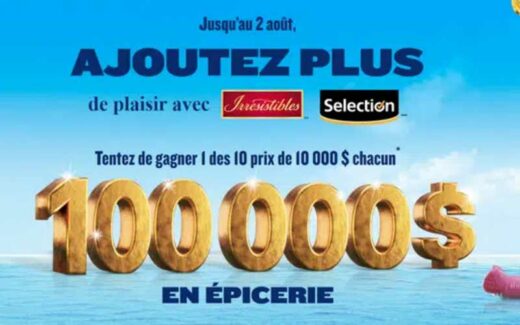 10 prix épicerie de 10 000 $ chacun