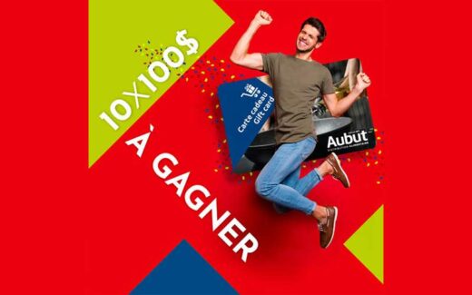 10 cartes-cadeaux d’épicerie Aubut de 100 $