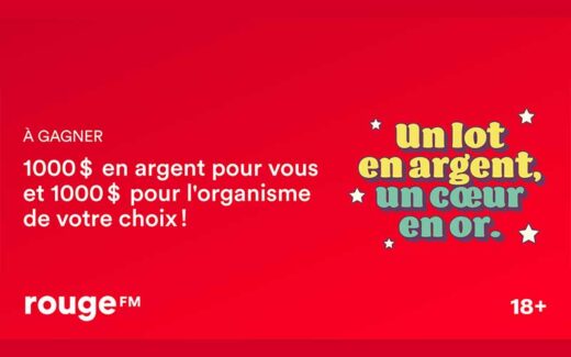1000 $ pour vous et 1000$ pour une cause
