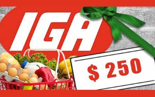 40 cartes cadeaux IGA de 250 $