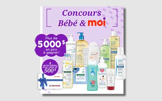 8 cartes cadeaux Jean Coutu de 500 $ chacune