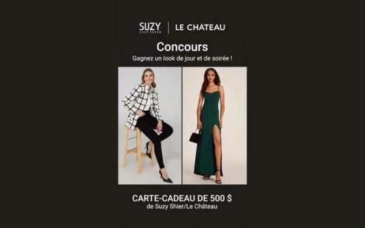 Une carte-cadeau SUZY SHIER de 500$