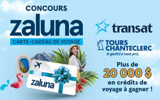 8 crédits de voyage Transat de 2500 $ chacun