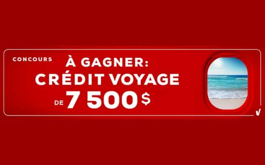 Un Crédit Voyage d'une valeur de 7500 $