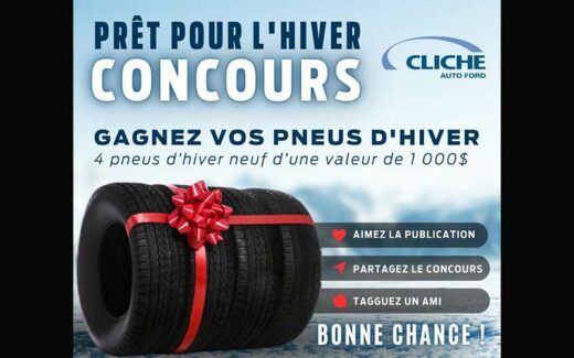 Un ensemble de pneus d'hiver neufs de 1000 $