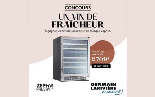 Un refroidisseur à vin Zephyr de 2709 $
