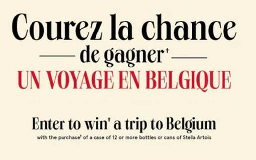Remportez Un voyage à destination de la Belgique (5500 $)