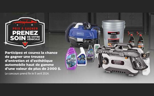 Remportez des produits pour l’esthétique automobile (2010 $)