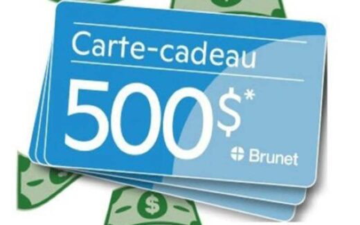 Une Carte Cadeau BRUNET de 500 $